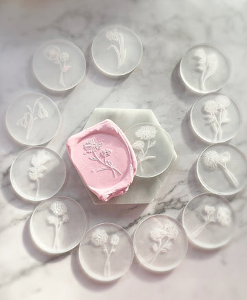 Monthly Flower Debossing Stamp | Fondant Debossing Stamp | Cookie Debossing Stamp